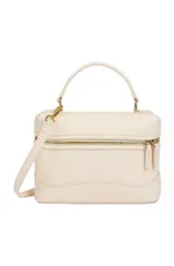サンドロ レディース バッグ レザー SANDRO Grained leather Tangolino bag Ecru エクリュのサムネイル