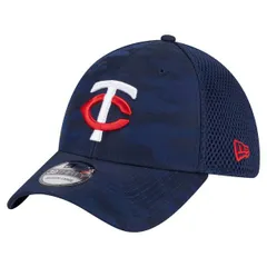 ニューエラ メンズ アクセサリー 帽子 Mens New Era Navy Minnesota Twinsubtle Camo 39THIRTY Flex Hat Navy ネイビー