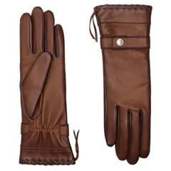 アニェル レディース アクセサリー 手袋 Agnelle Dallas Cashmere Lined Lambskin Glove with Corset Lacing Whisky Patineのサムネイル