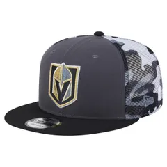 ニューエラ メンズ アクセサリー 帽子 メッシュ Mens New Era GrayBlack Vegas Golden Knights Camo Meshback 9FIFTY Snapback Hat Gray グレー