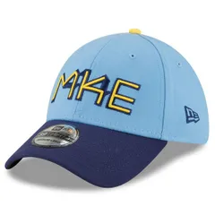 ニューエラ メンズ アクセサリー 帽子 Mens New Era Powder Blue Milwaukee Brewers 2022 City Connect 39THIRTY Flex Hat Light Blue ブルー