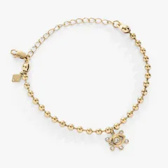アレックスアンドアニ レディース アクセサリー ブレスレット・バングル・アンクレット Alex and Ani Evil Eye Ball Chain Bracelet Gold ゴールド