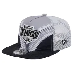 ニューエラ メンズ アクセサリー 帽子 MensNew Era BlackSilver Los Angeles Kings Throwback VDye Adjustable Golfer Hat Black ブラック