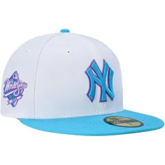 ニューエラ メンズ アクセサリー 帽子 Mens New Era White New York Yankees 1999 World Series Vice 59FIFTY Fitted Hat White ホワイト