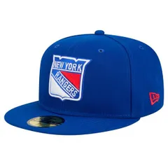 ニューエラ メンズ アクセサリー 帽子 Mens New Era Blue New York Rangers Core 59FIFTY Fitted Hat Blue ブルー