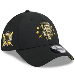 ニューエラ メンズ アクセサリー 帽子 Mens New Era Black San Francisco Giants 2024 Armed Forces Day 39THIRTY Flex Hat Black ブラック