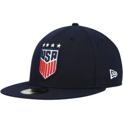 ニューエラ メンズ アクセサリー 帽子 Mens New Era Navy USWNTeam Basic 59FIFTY Fitted Hat Navy ネイビー