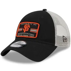 ニューエラ メンズ アクセサリー 帽子 Mens New Era Black San Francisco Giants Property Trucker 9TWENTY Snapback Hat Black ブラック