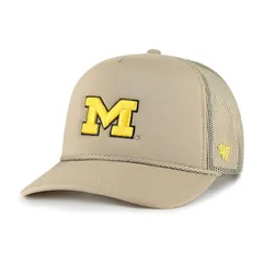 フォーティーセブン メンズ アクセサリー 帽子 メッシュ Mens 47 Khaki Michigan Wolverines Foam Front Mesh Trucker Snapback Hat Khaki カーキ