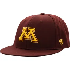 トップオブザワールド メンズ アクセサリー 帽子 Mens Top of the World Maroon Minnesota Golden Gophers Team Color Fitted Hat Maroon マルーン