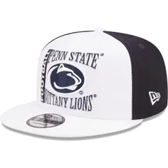 ニューエラ メンズ アクセサリー 帽子 Mens New Era WhiteNavy Penn State Nittany Lions Retro Sport 9FIFTY Snapback Hat Navy ネイビー