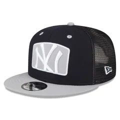 ニューエラ メンズ アクセサリー 帽子 ロゴ Mens New Era Navy New York Yankees Logo Zoom Trucker 9FIFTY Snapback Hat Navy