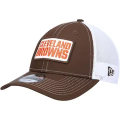 ニューエラ メンズ アクセサリー 帽子 Mens New Era Brown Cleveland Browns 9FORTY Trucker Snapback Hat Brown ブラウン