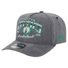 ニューエラ メンズ アクセサリー 帽子 Mens New Era Charcoal Boston Celtics Throwback Washed PreCurved 9FIFTY Snapback Hat Charcoal チャコール