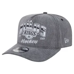 ニューエラ メンズ アクセサリー 帽子 Mens New Era Charcoalos Angeles Kings Throwback Washed AFrame PreCurved 9FIFTY Snapback Hat Charcoal チャコール
