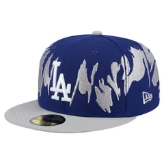 ニューエラ メンズ アクセサリー 帽子 Mens New Era NavyGray Los Angeles Dodgers Retro Pattern 59FIFTY Fitted Hat Navy ネイビー