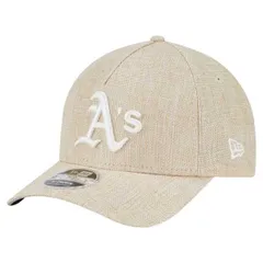 ニューエラ メンズ アクセサリー 帽子 コットン Mens New Era Beige Athletics Cotton Weave MCrown AFrame 9FORTY Adjustable Hat Beige ベージュ