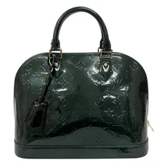 美品 LOUIS VUITTON ルイ・ヴィトン アルマ M91612 ハンドバッグ ヴェルニ グリーン レディース ブルーニュイ【中古】【送料無料】