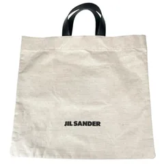 美品 JIL SANDER ジルサンダー ブランドロゴ トートバッグ キャンバス アイボリー メンズ【中古】【送料無料】のサムネイル