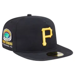 ニューエラ メンズ アクセサリー 帽子 MensNew Era Black Pittsburgh Pirates Championship Side Flag AFrame 59FIFTY Fitted Hat Black ブラック