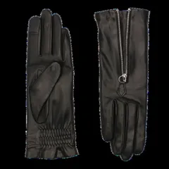 アニェル レディース アクセサリー 手袋 Agnelle Jane Lambskin Glove Lined in Cashmere with a Zipper Tnoirのサムネイル