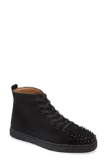 クリスチャン・ルブタン メンズ シューズ スニーカー Christian Louboutin Lou Spikes High Top Sneaker B049 BlackBlackBk ブラック