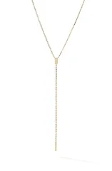 ラナ レディース アクセサリー ネックレス・チョーカー プチ レース LANA Petite Malibu 14K Gold Tag Lariat Necklace Yellow Gold イエロー