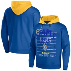 ステイプル メンズ アウター パーカー・スウェット ヴィンテージ Mens NFL x Staple Navy Los Angeles Rams Throwback Vintage Wash Pullのサムネイル