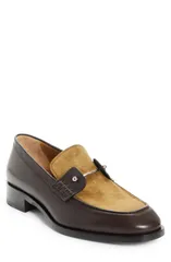 クリスチャン・ルブタン メンズ シューズ スリッポン・ローファー Christian Louboutin Chambelimoc Loafer Cafe Bronzo