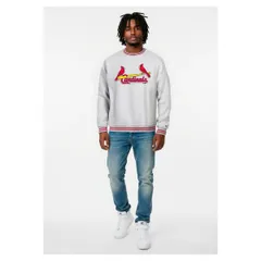 チャンピオン メンズ アウター パーカー・スウェット シャツ Mens Champion Heather Gray St Louis Cardinals Reverse Weave Sweatshirt Heather Gray グレー