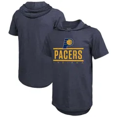 マジェスティック メンズ アウター パーカー・スウェット Tシャツ Mens Majestic Threads Navy Indiana Pacers TriBlend Hoodie TShirt Nのサムネイル