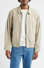 オベイ メンズ アウター ジャケット・ブルゾン Obey Luther Microcheck Zip Jacket Abbey Stone Multi ストーンのサムネイル