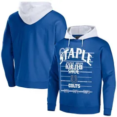 ステイプル メンズ アウター パーカー・スウェット ヴィンテージ Mens NFL x Staple Blue Indianapolis Colts Throwback Vintage Wash Puのサムネイル