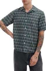 ラグアンドボーン メンズ トップス シャツ プリント rag bone Avery Printed ButtonUp Shirt Indigo Stripe インディゴのサムネイル