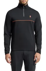 サイコバニー メンズ アウター パーカー・スウェット ハーフジップ Psycho Bunny Dixie Golf Quarter Zipullover Black ブラックのサムネイル