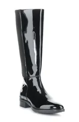 ボスアンドコー レディース シューズ ブーツ・レインブーツ Bos Co Aero Waterproof Knee High Boot Black Patent Trico ブラック