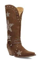 ディンゴ レディース シューズ ブーツ・レインブーツ Dingo Lucky Stars Knee High Western Boot Brown ブラウン