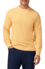 ミズンメイン メンズ アウター パーカー・スウェット クルーネック セーター コットン MizzenMain Ashe Crewneck Cotton Blend Sweater Cornsilk