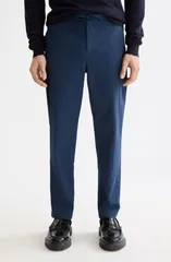 スコッチアンドソーダ メンズ ボトムス カジュアルパンツ コットン Scotch Soda Finch Cotton Blend Seersucker Pantsky Captain Mini Cheのサムネイル