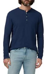 ジョーズ メンズ トップス Tシャツ Joes Long Sleeve Henley Dress Blues