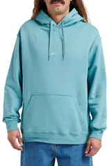 クイックシルバー メンズ アウター パーカー・スウェット 刺繍 ロゴ グラフィック Quiksilver Passage Logo Embroidered Graphic Hoodie Dusty Turquoise ターコイズ