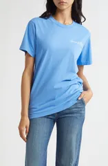 スポーティ アンド リッチ レディース トップス Tシャツ グラフィック Sporty Rich Gender Inclusive Syracuse Graphic TShirt Flax Blueのサムネイル