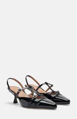 スカロッソ レディース シューズ パンプス ヒール SCAROSSO Selena Higheels Black Patent ブラック