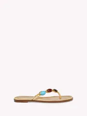ジャンヴィト ロッシ レディース シューズ サンダル Gianvito Rossi Shanti Thong 05 Sandals Gold Suede ゴールド