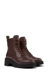 カンペール レディース シューズ ブーツ・レインブーツ プラットフォーム レース Camper Milah LaceUplatform Bootie Dark Brown ブラウン