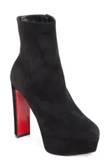 クリスチャン・ルブタン レディース シューズ ブーツ・レインブーツ プラットフォーム Christian Louboutin Loo Platform Bootie Black ブラック