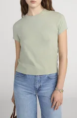 フレーム レディース トップス Tシャツ ヴィンテージ FRAME The Vintage Baby TShirt Sage セージのサムネイル