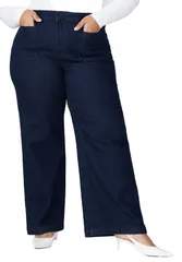 エロクイ レディース ボトムス デニムパンツ ELOQUII The Trouser Jean Indigo Rinse インディゴ