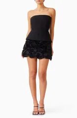 エリアット レディース トップス ワンピース ミニ ストラップレス Elliatt Selena Strapless Minidress Black ブラック