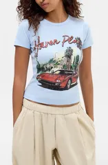 アーバンアウトフィッターズ レディース トップス Tシャツ コットン レース BDG Urban Outfitters Haven Place Crystal Embellished Cotton Bのサムネイル